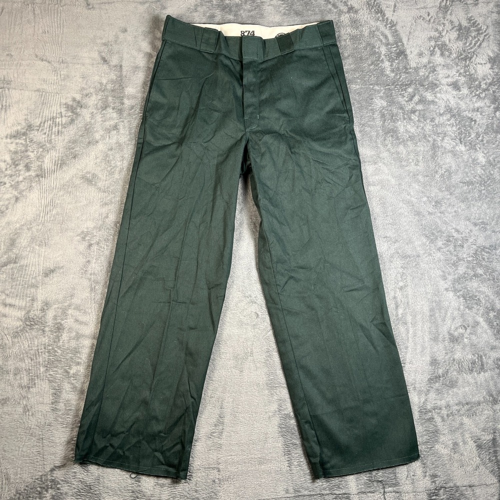 Dickies 874 Original Fit Work Pants Womens 28x27 Dark Green Wrinkle Resistant
